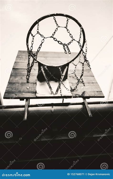 Backyard Basketball Hoop stock image. Image of board - 152768071