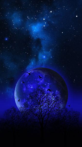 Blue Moon Wallpaper For Mobile