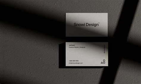 Shadow Business Card Mockup Pack | Business card mock up, Business card design inspiration ...