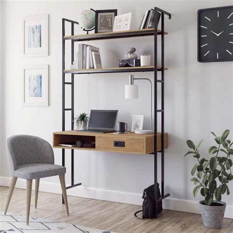 Wall Mounted Home office Desk And Storage