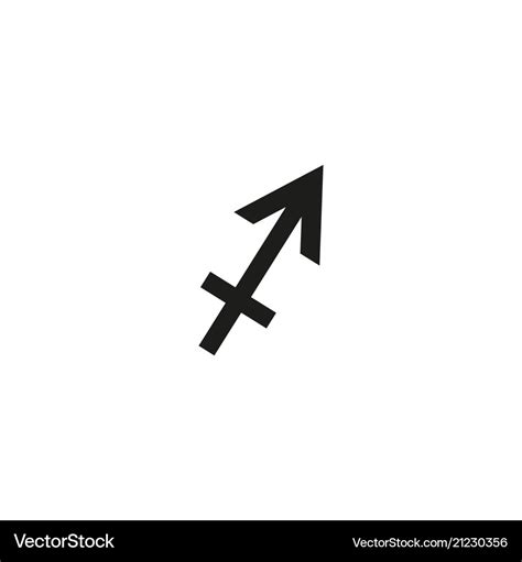 Sagittarius sign astrology line Royalty Free Vector Image