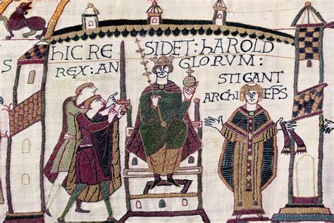 The Bayeux Tapestry's main characters, William, Edward, Harold and Odo