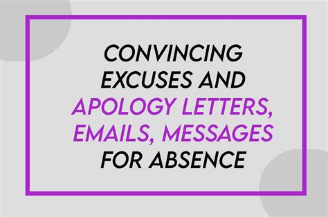 60 Convincing Apologies And Excuse Letter For Not Attending Meeting - TipsQuotesWishes