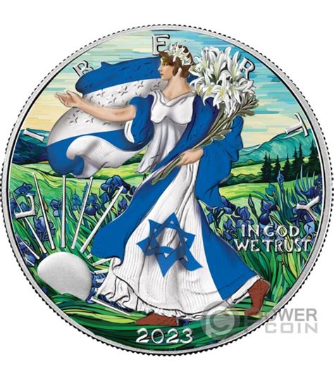 WALKING LIBERTY ISRAEL 1 Oz Silver Coin 1$ USA 2023