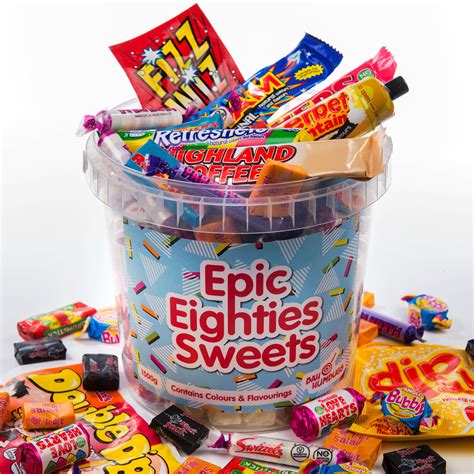 Epic Eighties Sweets - 1980s Decade Sweet Bucket Sweet Hamper | Retro Sweets and Hampers from a ...