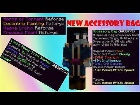 NUEVO ACCESSORY BAG MAGICAL POWER Y NUEVOS REFORGES HYPIXEL SKYBLOCK - YouTube