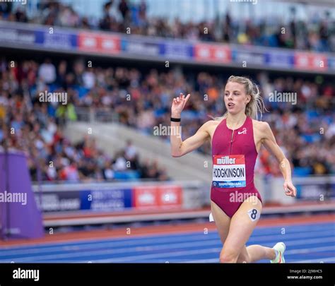 Keely Hodgkinson wins the womens 800m final Stock Photo - Alamy