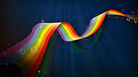 HD wallpaper: Rainbow, Abstract, Digital Art, Dark Background, sound ...