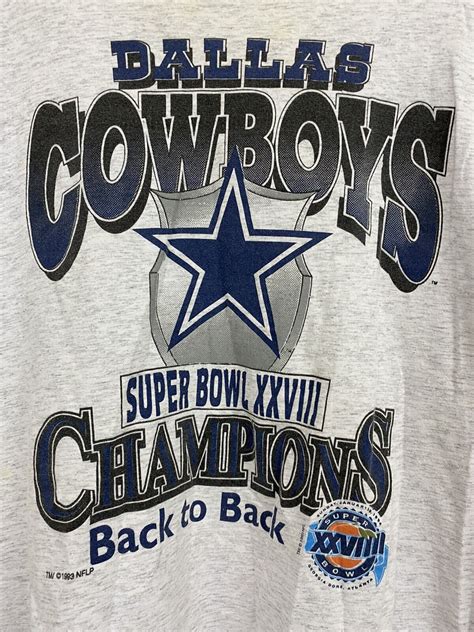 VTG Dallas Cowboys Back To Back Super Bowl XXVIII Cha… - Gem