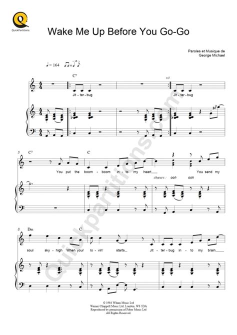 Wake Me Up Before You Go-Go Piano Sheet Music - Wham! (Digital Sheet Music)