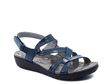 NEW Bare Traps SANDALS Jaycee Comfort Shoes SIZE 11 NAVY BLUE Leather