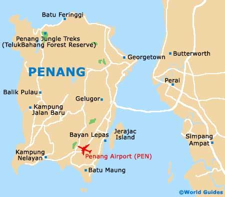 Penang Maps and Orientation: Penang, Federal Territory, Malaysia