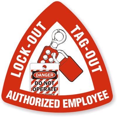 Lock Out Tag Out Trained - Hard Hat Labels