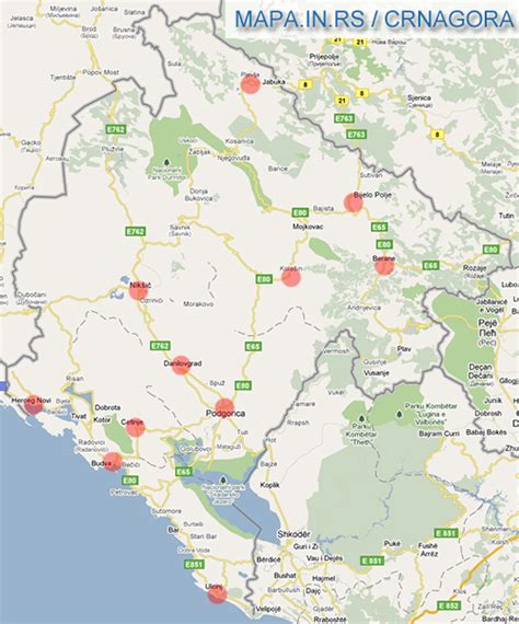 Crna Gora Auto Mapa – superjoden