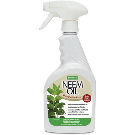 Harris Neem Oil Spray for Plants, Cold Pressed Ready to Use, 32oz - PF Harris