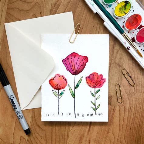 Floral Watercolor Greeting Cards Workshop • Mama + Maker