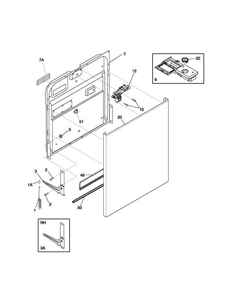 Frigidaire: Frigidaire Dishwasher Parts Diagram