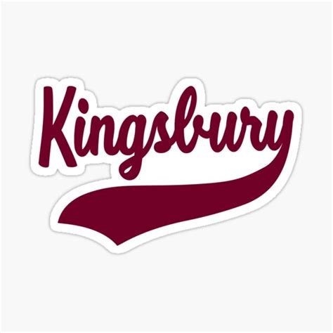 "Kingsbury High School Memphis 90s Gym Logo Maroon" Sticker by miasiagodofredo | Redbubble