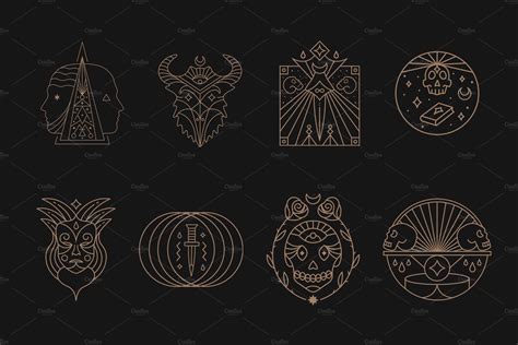 Mystic Symbols. Logo Design kit. | Mystic symbols, Mystic, Logo design