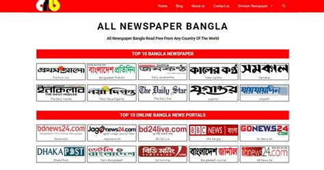 All Newspaper Bangla | List And read free Bangla news | Free reading ...