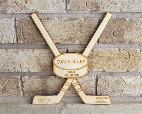 Hockey Coach Gift, Hockey Banquet, Coach Appreciation Gift, Team Gift, Hockey Coach Thank You ...