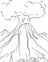 Mewarnai Gunung Colorear Eruption Volcanes Volcan Volcanoes Momjunction  sketch template