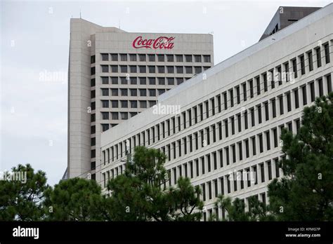 A logo sign outside of the headquarters of The Coca-Cola Company in Atlanta, Georgia on October ...