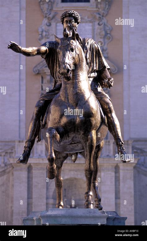 Marco Aurelio equestrian statue Campidoglio Rome Lazio Italy Stock ...