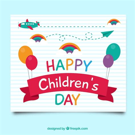 Free Vector | Children's day greeting card