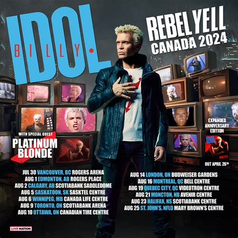 Rock Icon Billy Idol Announces Rebel Yell Canada 2024 Tour – The Music ...