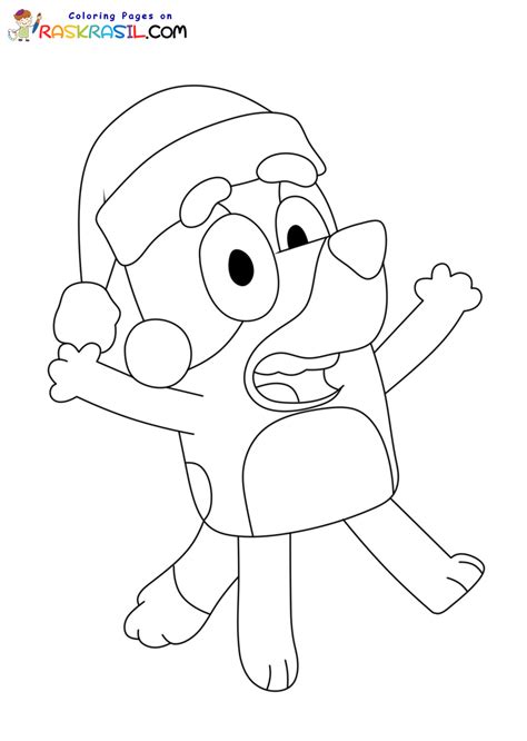 Bluey Christmas Coloring Pages