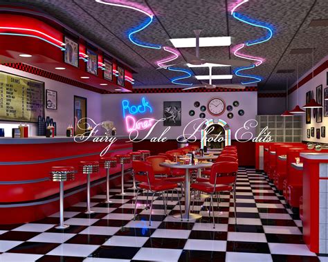 50's Diner Digital Backdrop 50's Diner Digital | Etsy UK