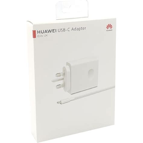 Huawei CP81 65W USB-C Power Adapter, 65 Watts, Single USB-C, White