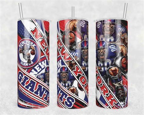 New York Giants Mascot Tumbler Wrap, 20oz Tumbler Wrap - SvgBdaDesigns