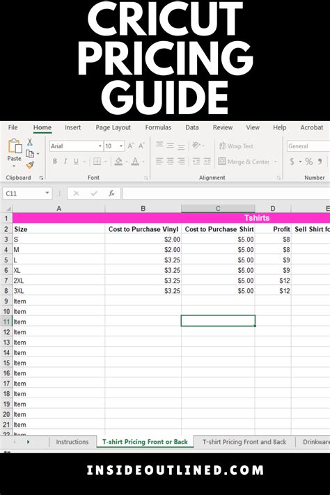 Why You Need A Cricut Pricing Tool/Guide - InsideOutlined