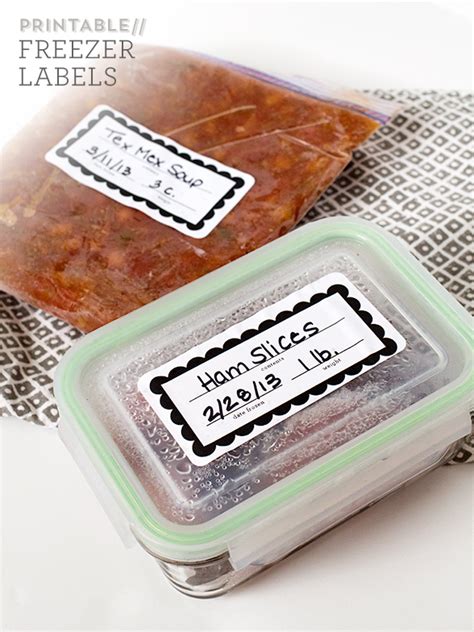 Printable Freezer Labels and Recipes - Sarah Hearts