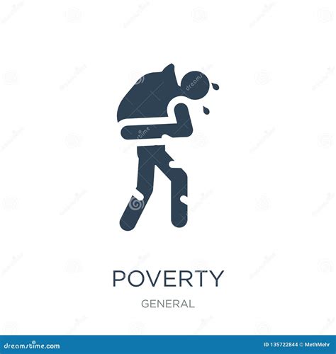 Poverty Icon in Trendy Design Style. Poverty Icon Isolated on White Background Stock Vector ...