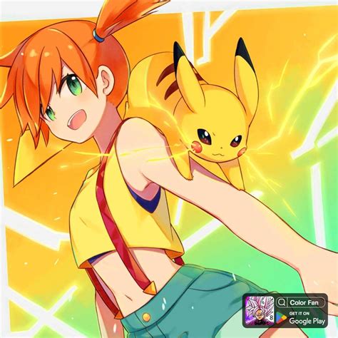 Pokemon Misty with Pikachu by Bruski12345 on DeviantArt