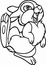 Thumper Rabbit Coloring Page Pages sketch template