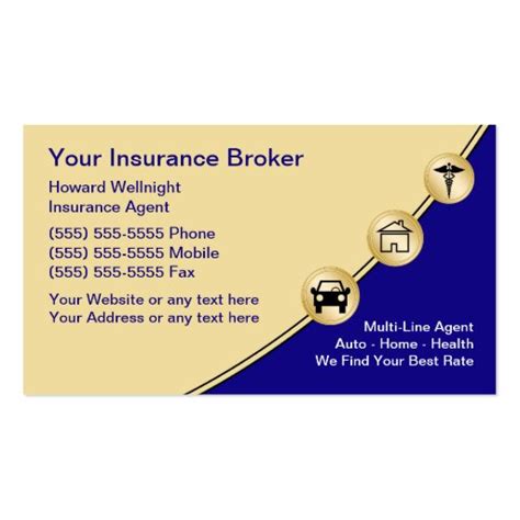 Insurance Broker Business Cards | Zazzle