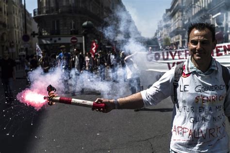 Thousands marched in Paris to protest President Emmanuel Macron’s ...