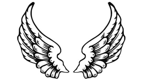 Simple Angel Wing Drawing at GetDrawings | Free download