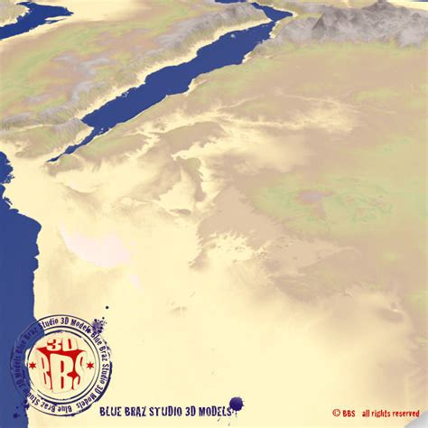 Middle East elevation map 3D model | CGTrader