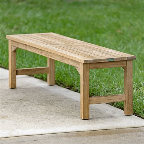 Waterproof Teak 5 foot Backless Bench - For Shower - Westminster Teak ...