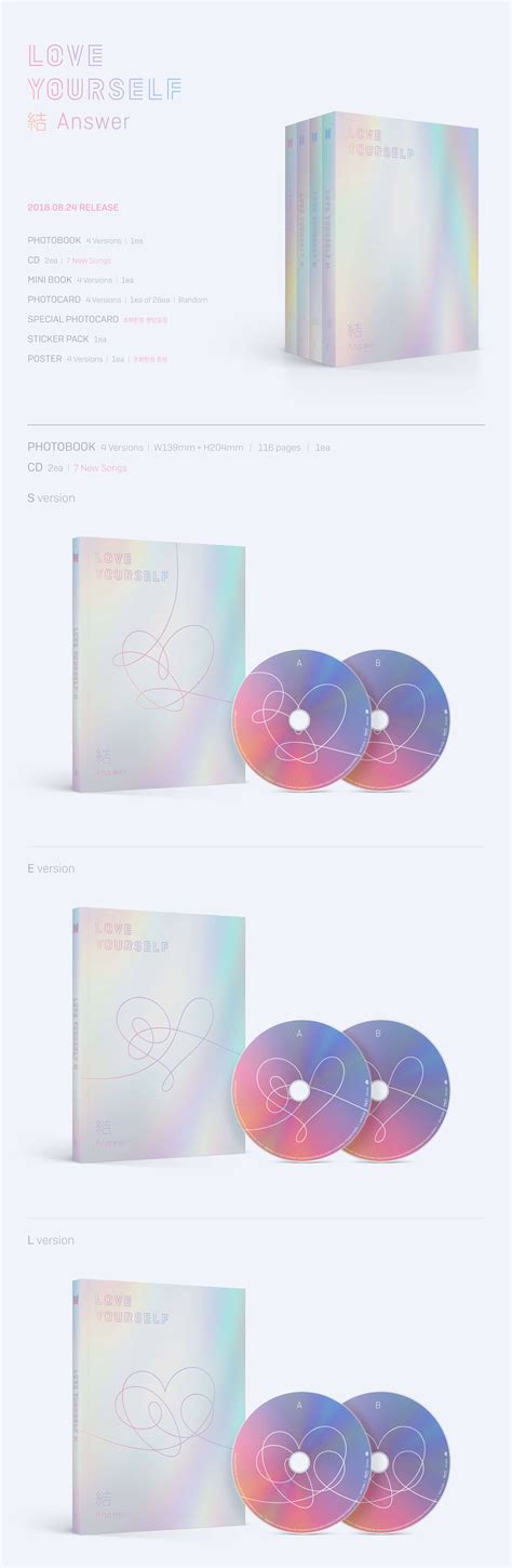 [SET] BTS Album - LOVE YOURSELF 結 ‘Answer’ 4 Version CD | kpoptown.ca