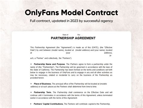 Onlyfans Management Contract Template