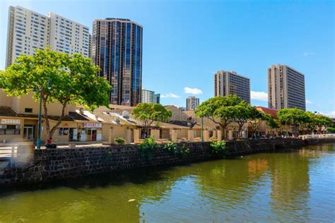 View on Chinatown, Honolulu, Oahu, Hawaii Editorial Image - Image of skyscraper, america: 175344575