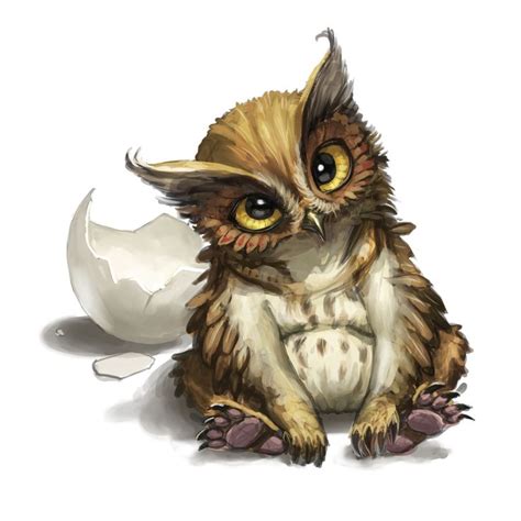 "Baby Owlbear" My boss created the stats for this creature when playing with his family, and sh ...