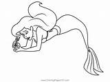 Princess Ariel Coloring Page For Kids  Free The Little Mermaid sketch template