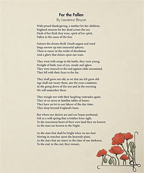 Fallen Soldier Poem Printable